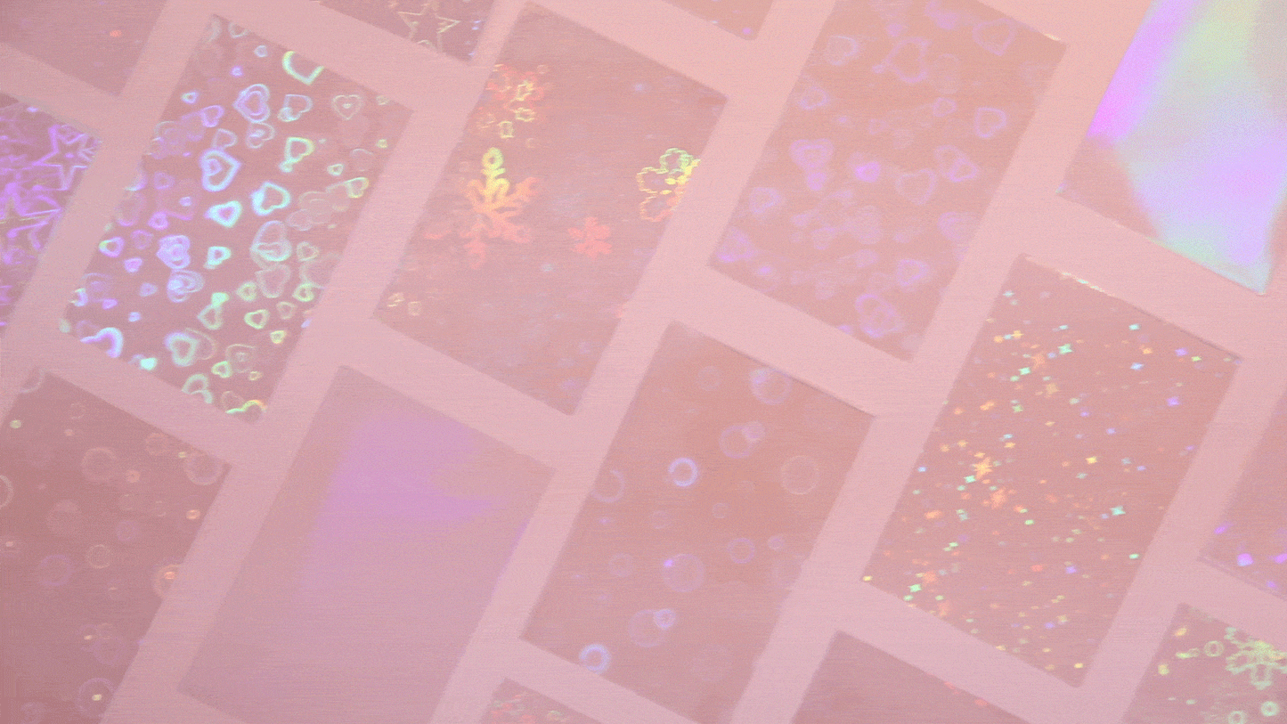 Holographic Small Stars Sleeves, 61 x 91mm (Double Sleeve)