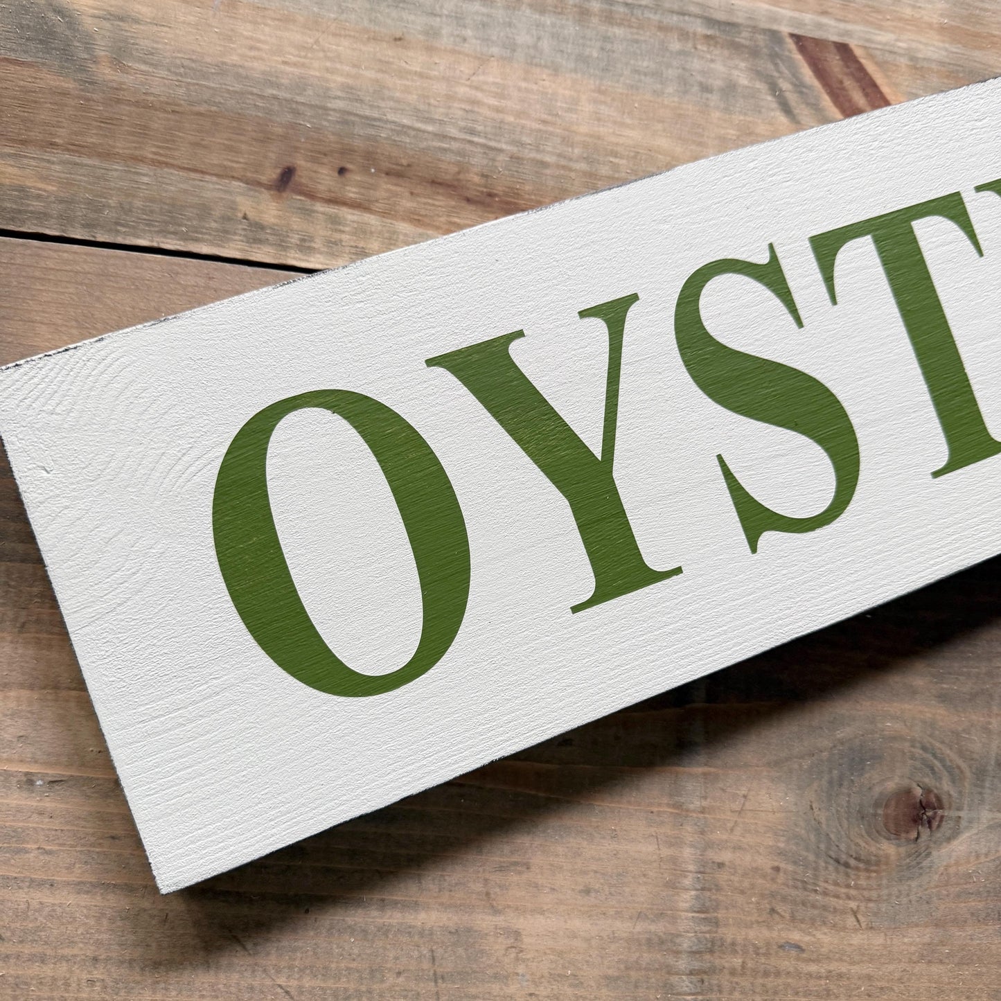 OYSTERS sign, beach house home decor