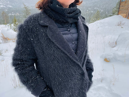 tittimitti® 100% Cashmere Knitted Neck Gaiter Warmer Loop Scarf for Men and Women