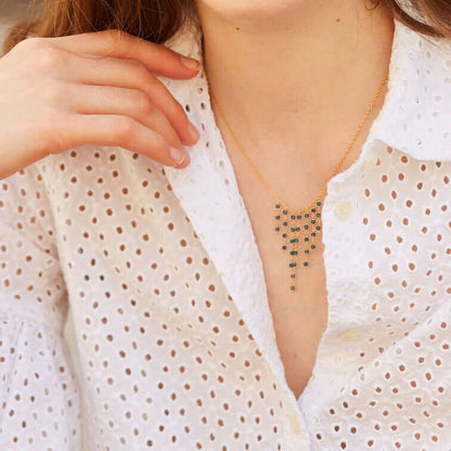 Mini Gemstone Fringe Necklaces