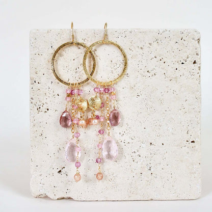 Citrine & Smoky Quartz Ammil Earrings