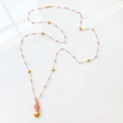 Long Peridot & Green Amethyst Beaded Chain