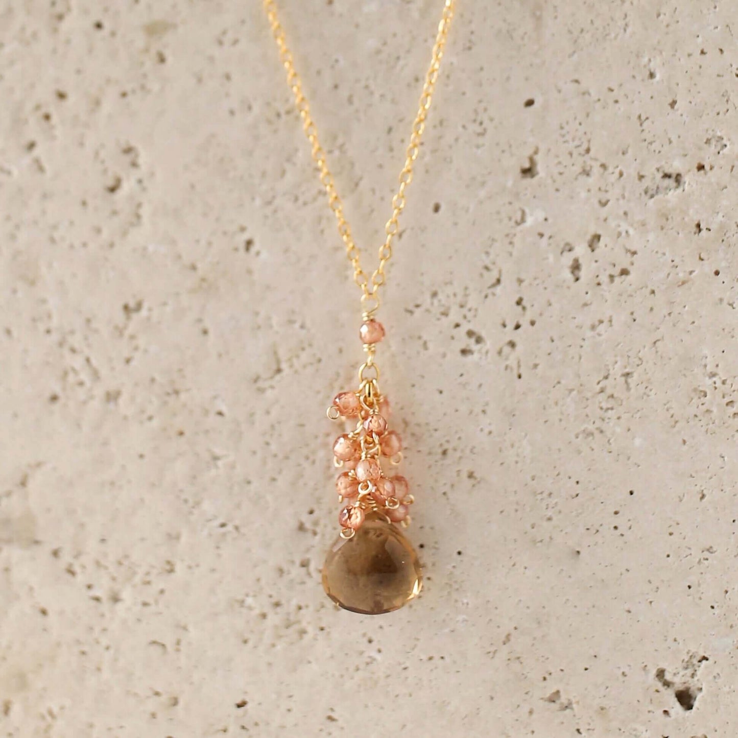 Smoky Quartz Cluster Necklace