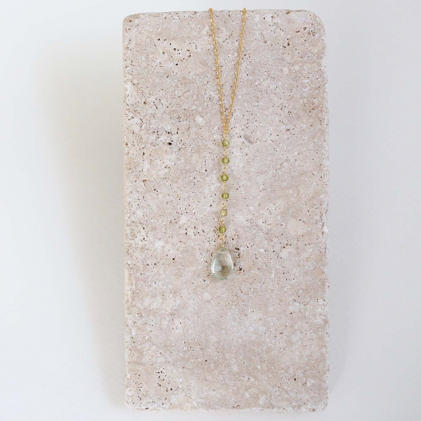 Green Amethyst Yoga Pendant