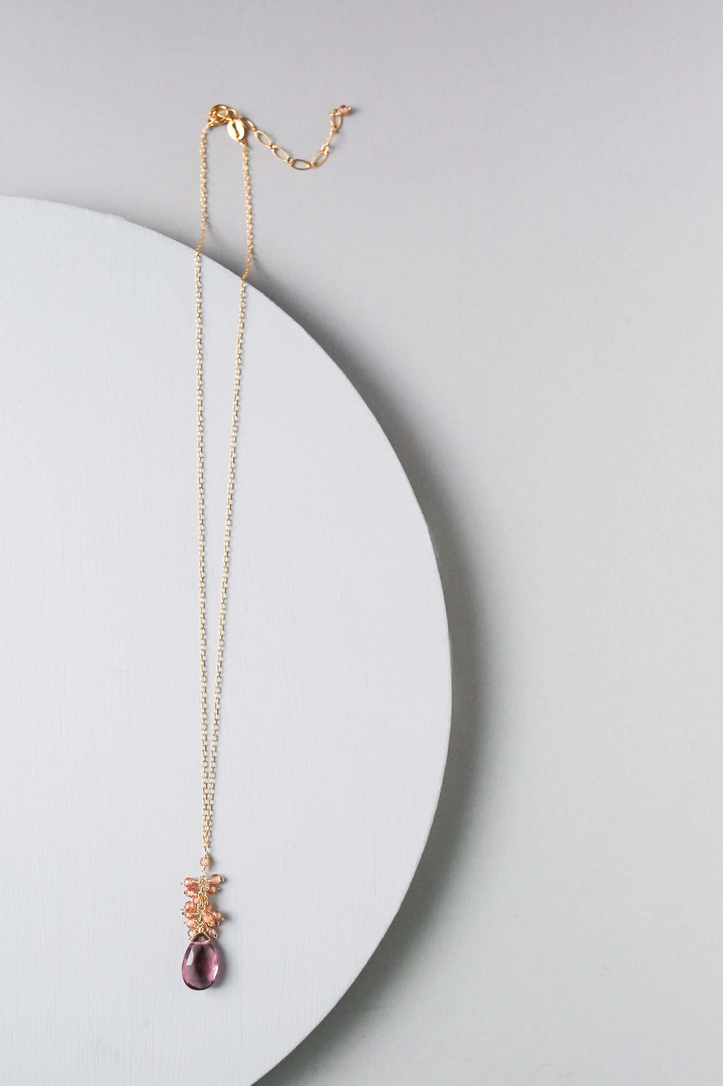 Rhodolite Garnet Cluster Necklace