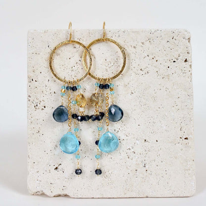 Citrine & Smoky Quartz Ammil Earrings
