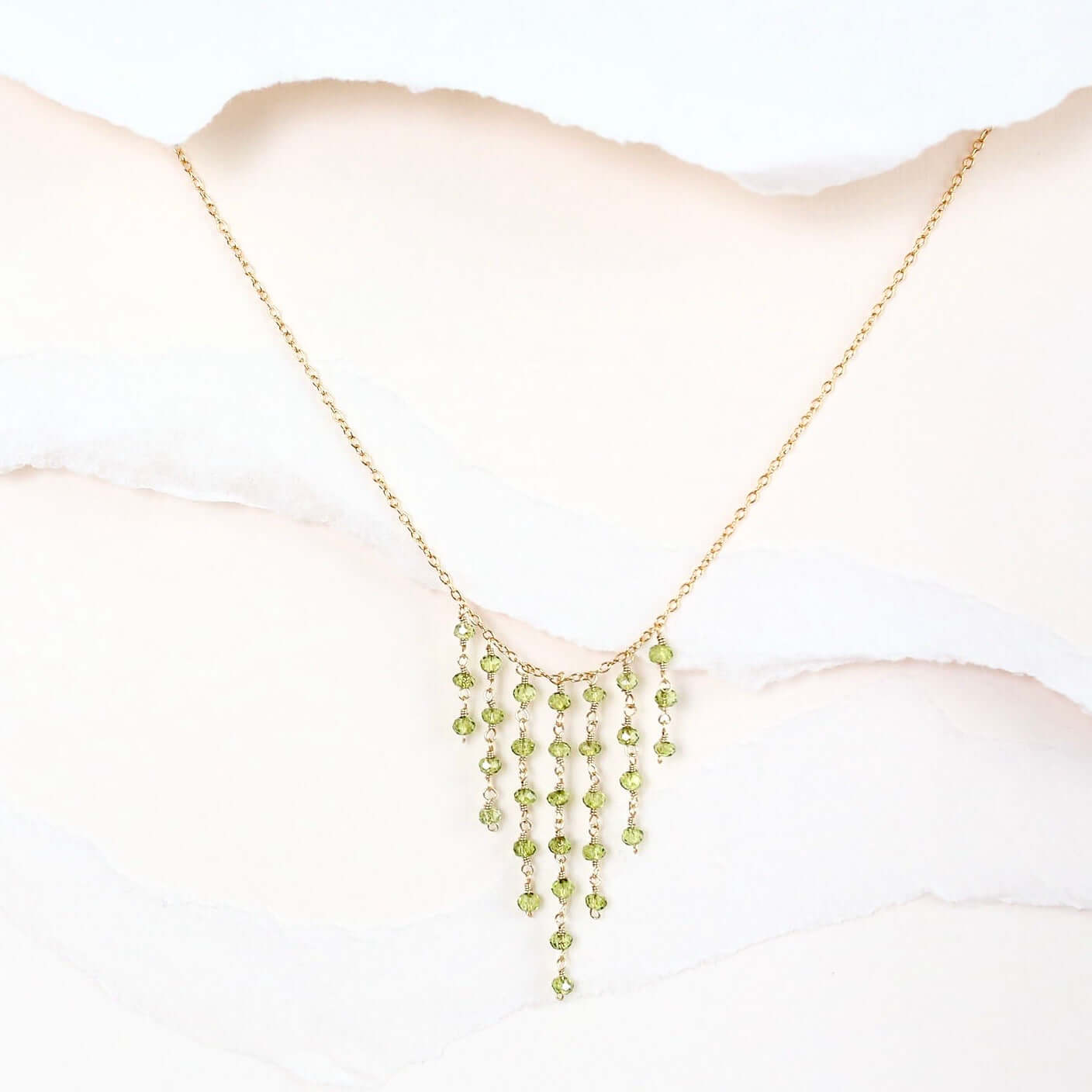 Peridot Mini Fringe Necklace