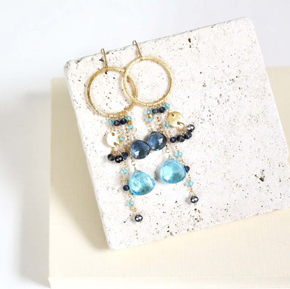 Iolite & Aquamarine Ammil Earrings