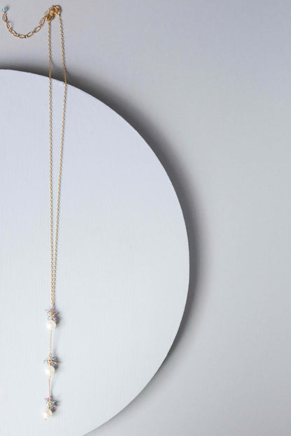 Pearl and Pink Tourmaline Necklace