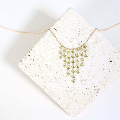 Peridot Mini Fringe Necklace