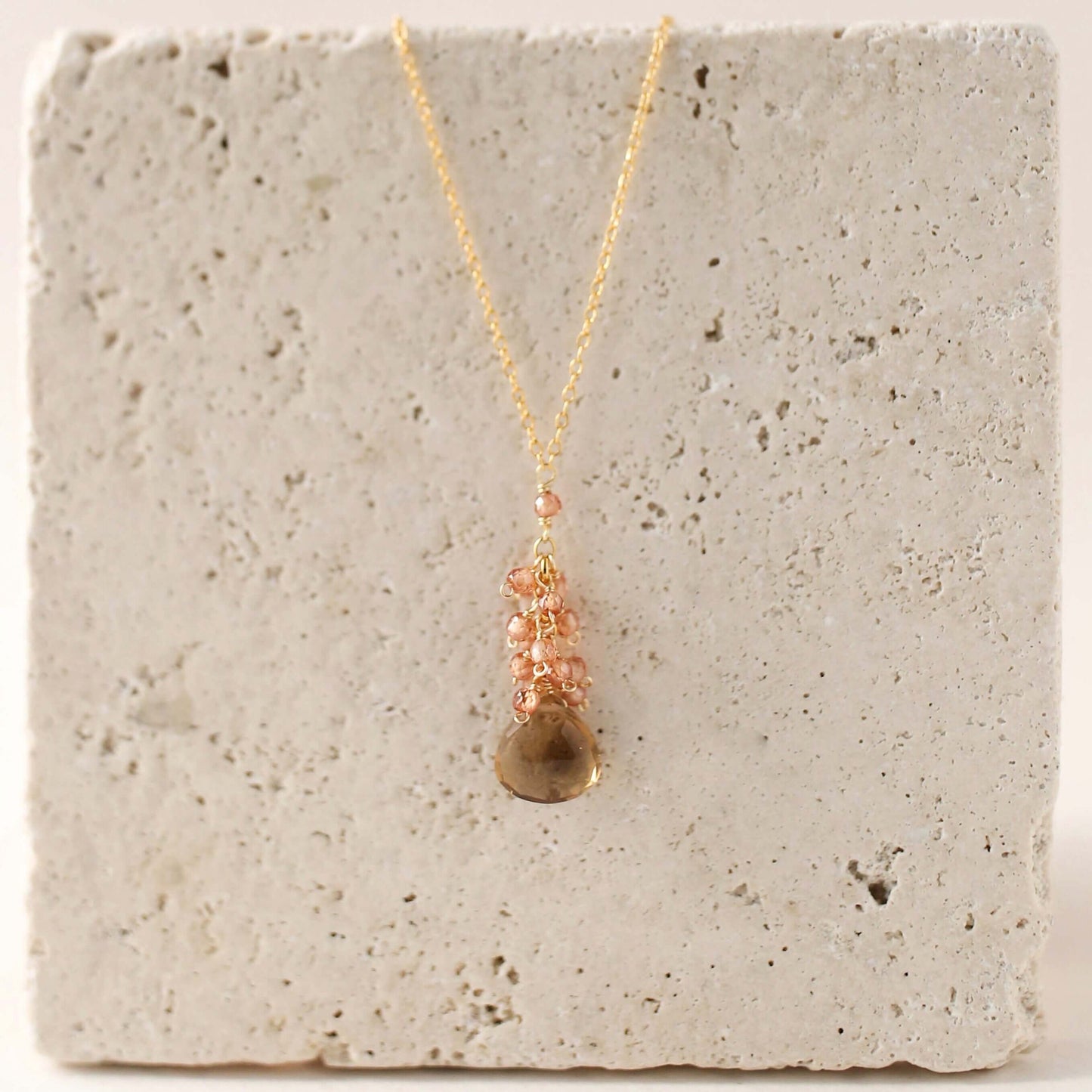 Smoky Quartz Cluster Necklace