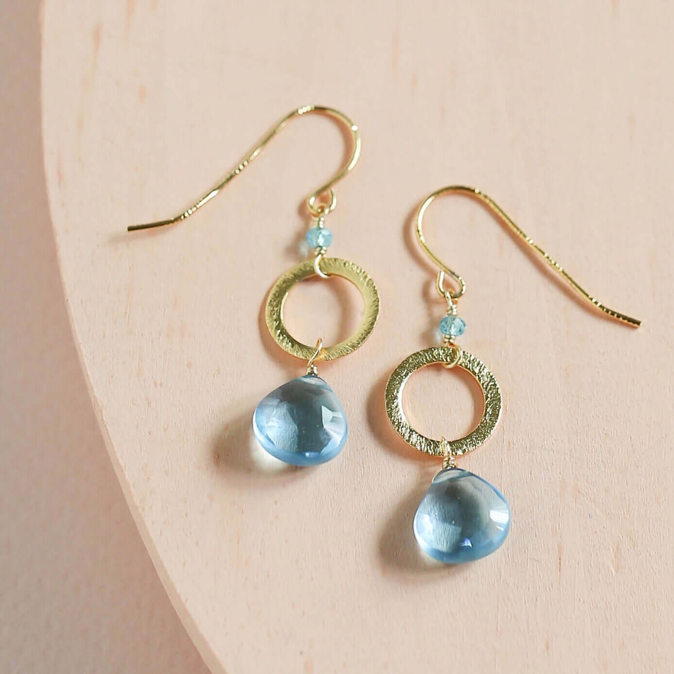 Aquamarine Quartz Silver Airie Earring