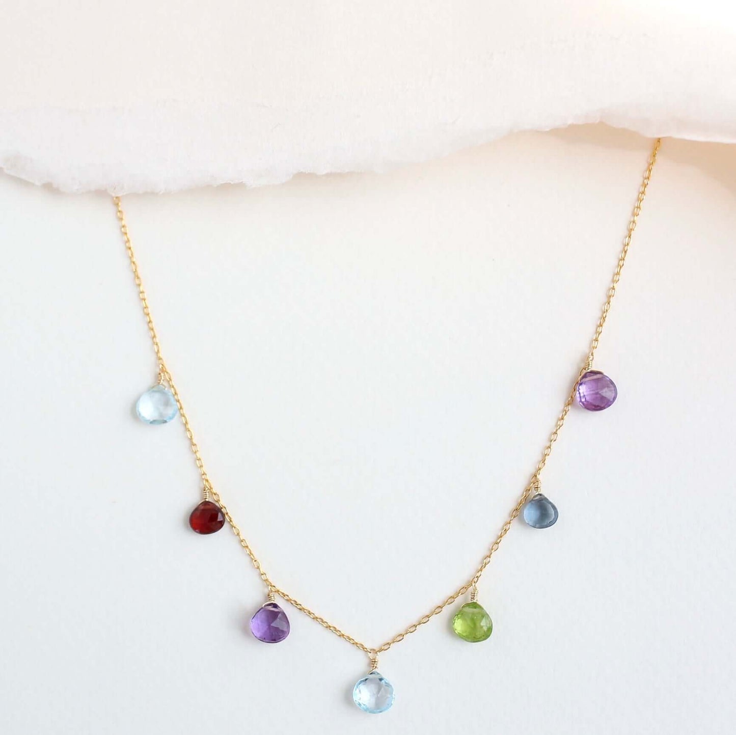 Gold Rainbow Sparkler Necklace
