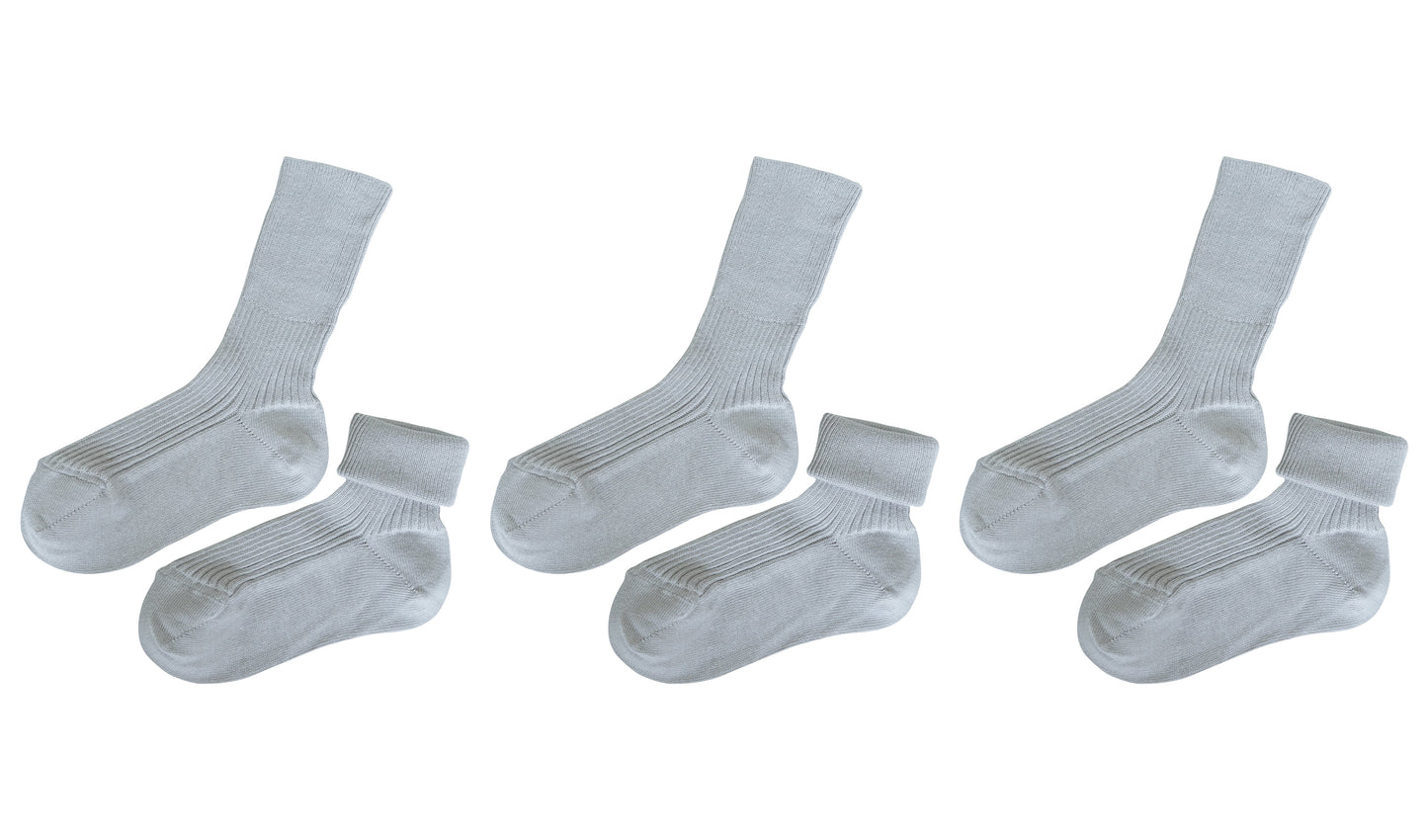 tittimitti® 100% Organic Cotton Kid's Socks (3-Pack) – Made in Italy, Unisex, Soft & Breathable for Boys & Girls.