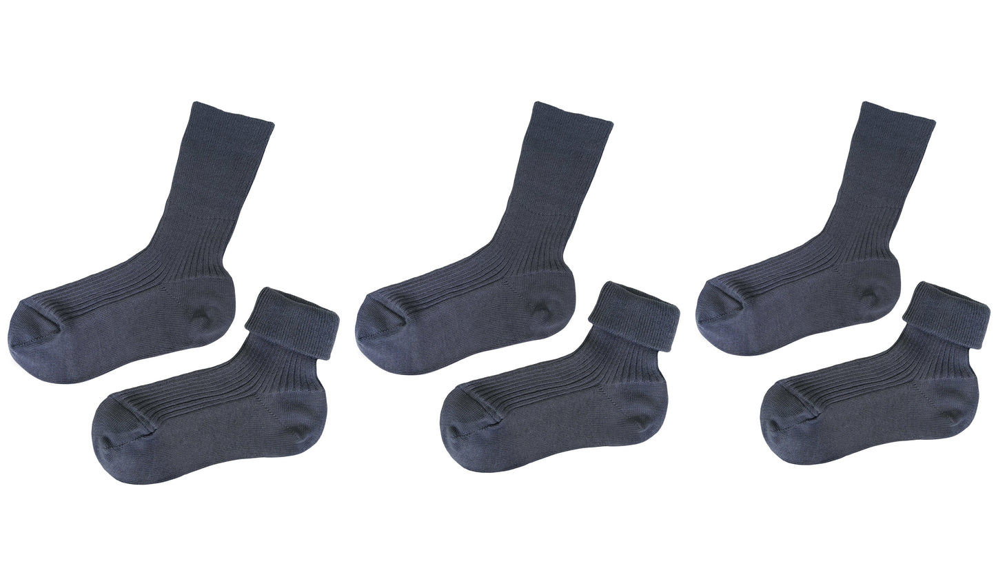 tittimitti® 100% Organic Cotton Kid's Socks (3-Pack) – Made in Italy, Unisex, Soft & Breathable for Boys & Girls.