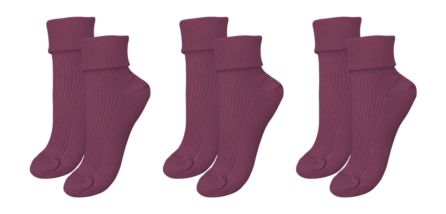 tittimitti®100% Organic Combed Cotton Luxury Women's Socks 3-Pack. Made in Italy.