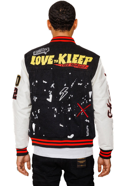 VERTE Padded Washing Denim Bomber Jacket