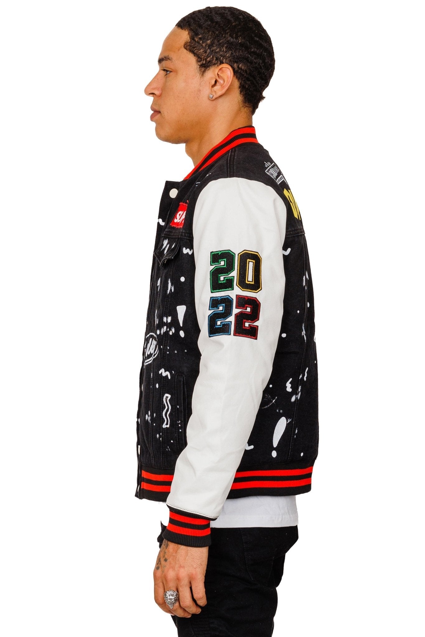 VERTE Padded Washing Denim Bomber Jacket