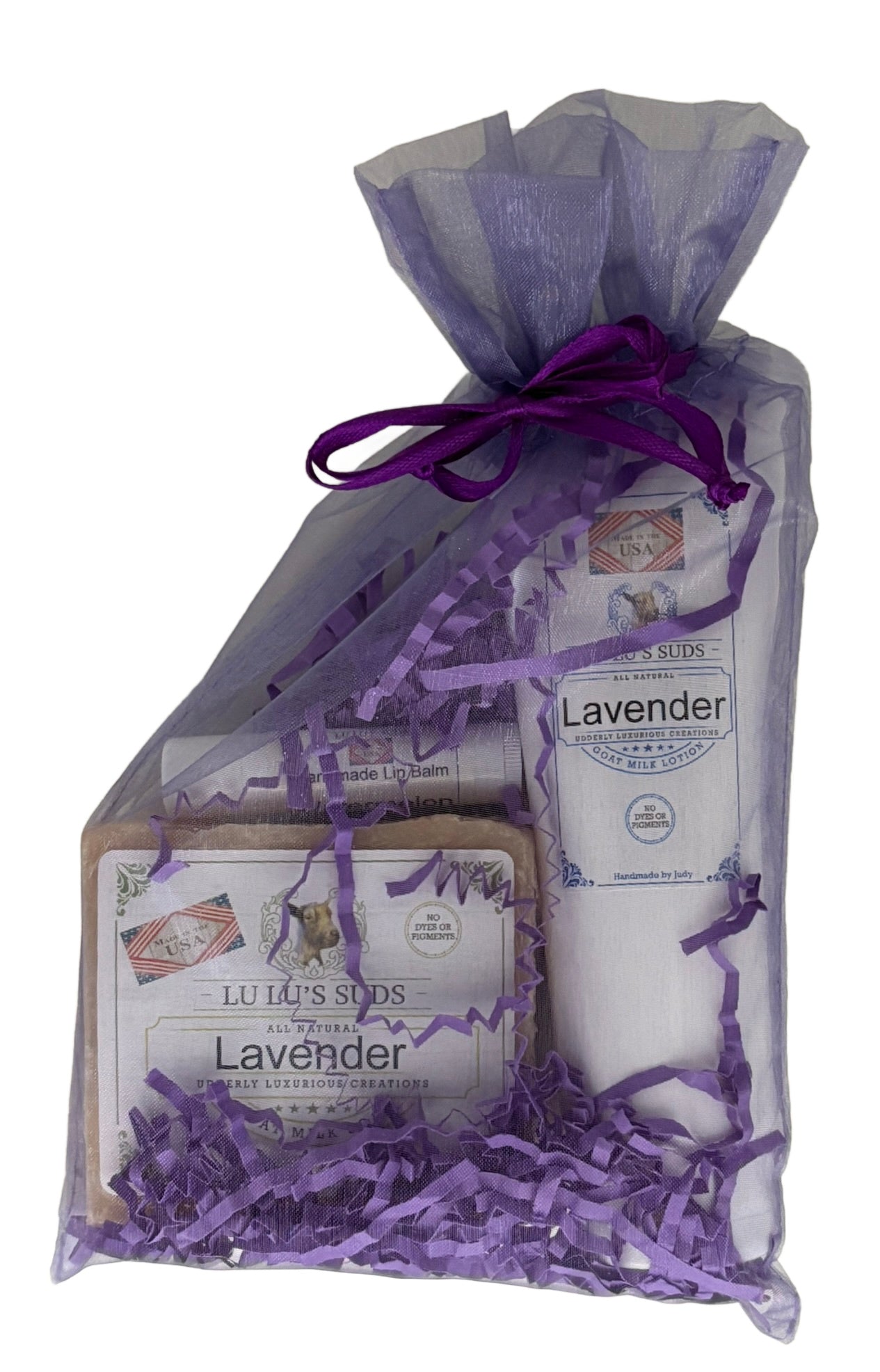 Lavender Soap & Lotion & Lip Balm Gift Bag