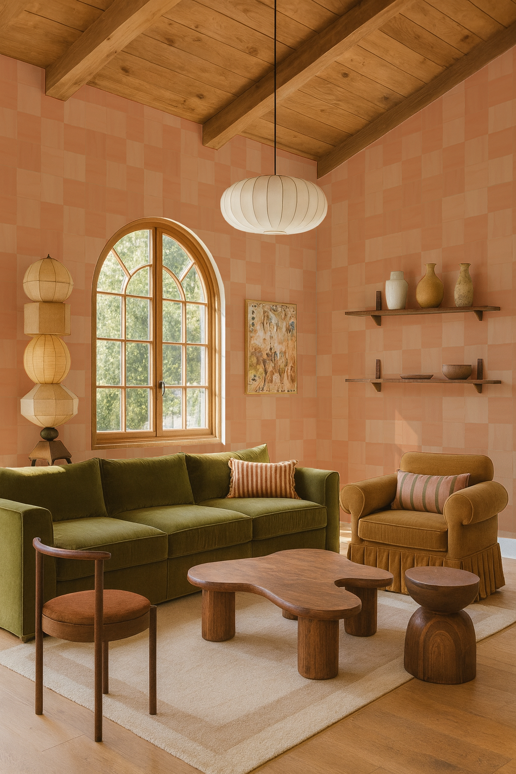 Zellige Wallpaper, saltillo