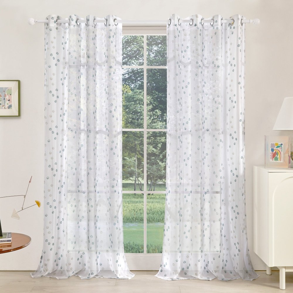 Modern Cubic Play Sheer Curtains