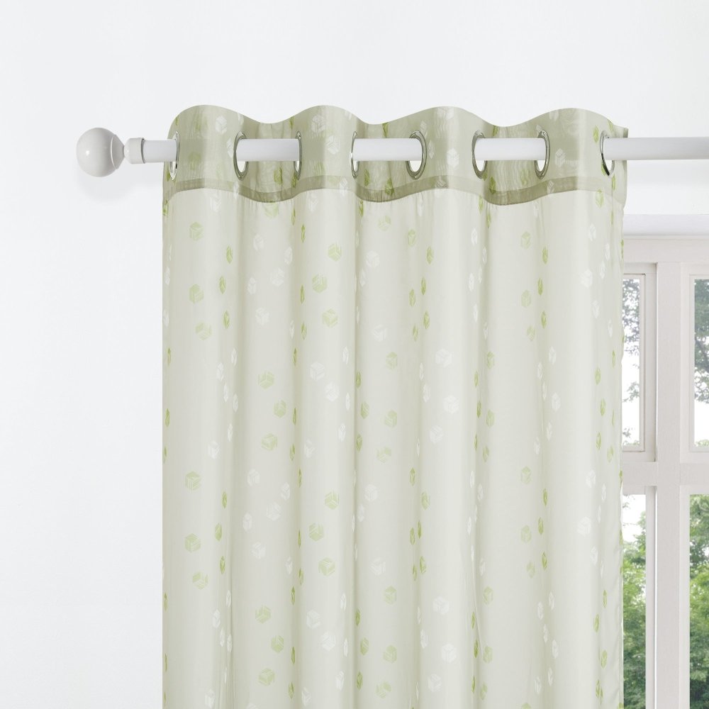 Modern Cubic Play Sheer Curtains