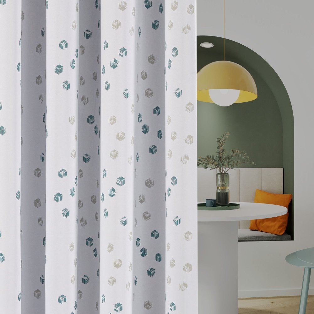 Modern Cubic Play Thermal Blackout Curtains