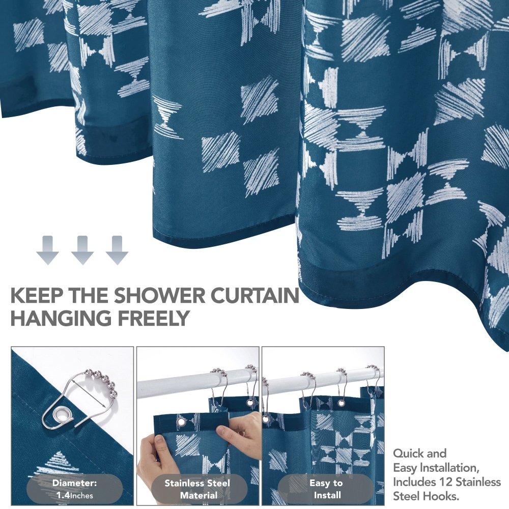 Modern Patchwork Shower Curtains