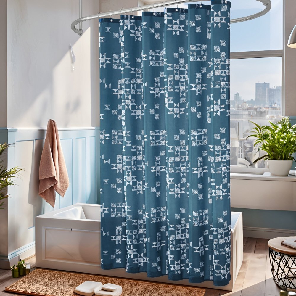 Modern Patchwork Shower Curtains