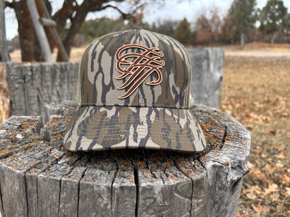 MOSSY OAK BOTTOMLAND-LEATHER PATCH