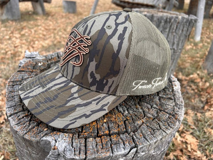 MOSSY OAK BOTTOMLAND-LEATHER PATCH