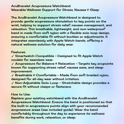 Stress Relief Watch Band - Focus Calm Support - Apple Watch Compatible