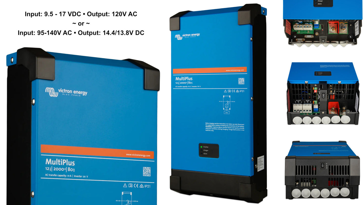 Victron 120V Inverter & Charger - 12/24/48V; 500 - 5000 Watts
