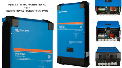 Victron 120V Inverter & Charger - 12/24/48V; 500 - 5000 Watts