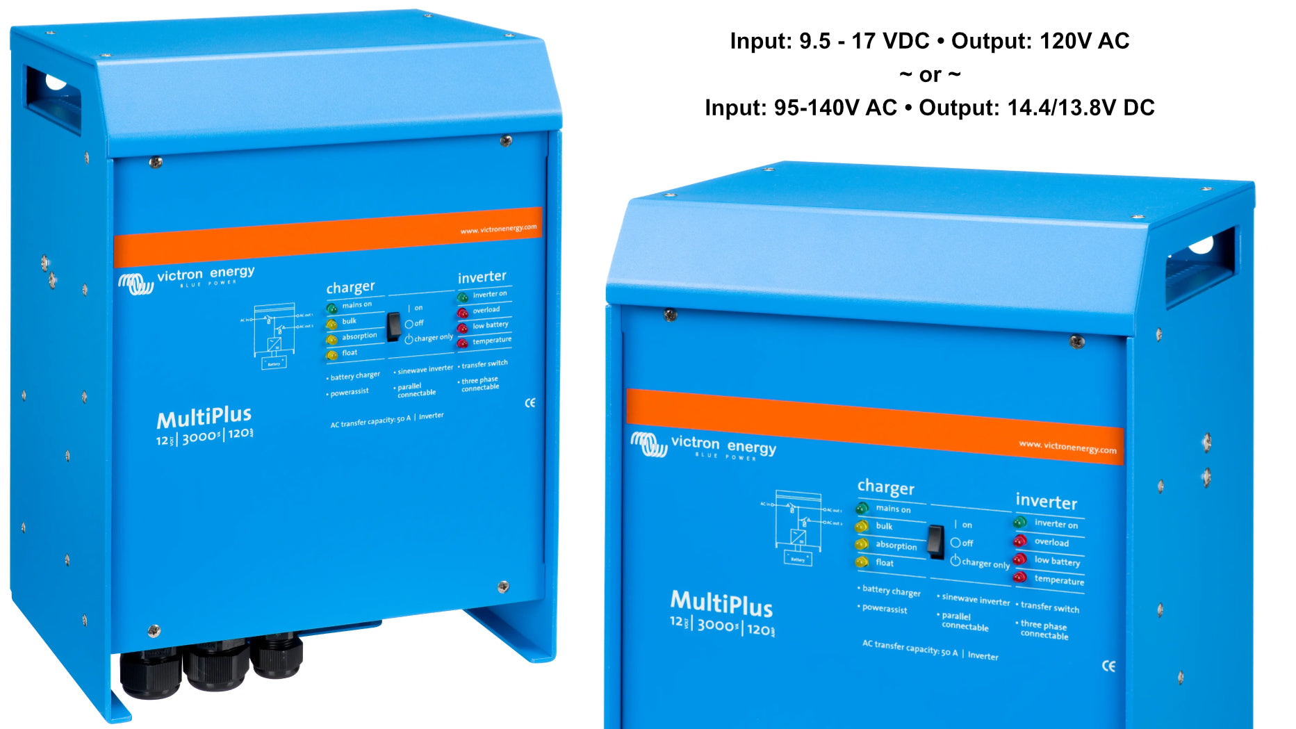 Victron 120V Inverter & Charger - 12/24/48V; 500 - 5000 Watts