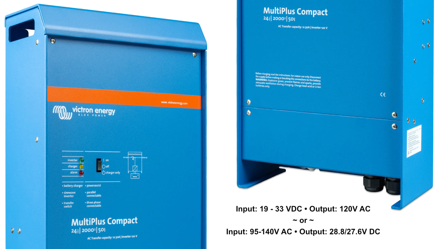 Victron 120V Inverter & Charger - 12/24/48V; 500 - 5000 Watts