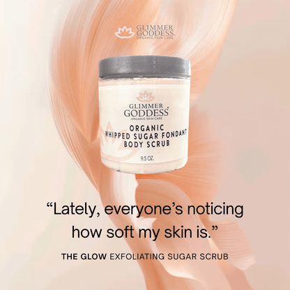 Organic Whipped Sugar Fondant Exfoliating Body Scrub - Crepey Skin Treatment
