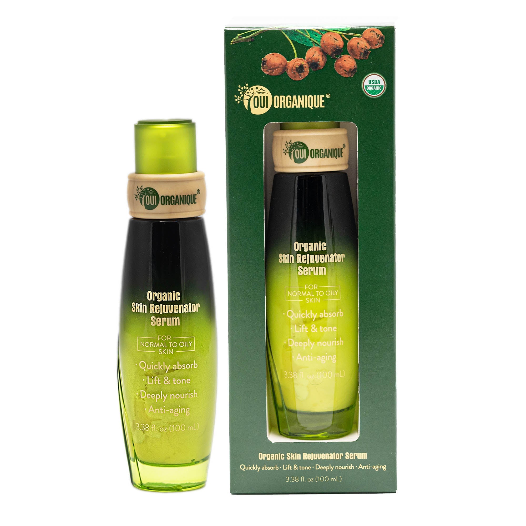 Certified Organic Skin Rejuvenator Serum Anti aging natural sunscreen alternative Botanical retinol