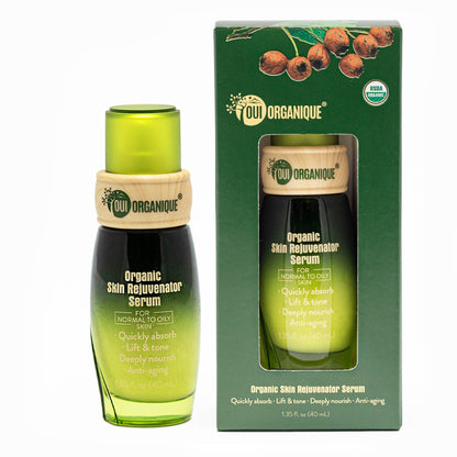 Certified Organic Skin Rejuvenator Serum Anti aging natural sunscreen alternative Botanical retinol