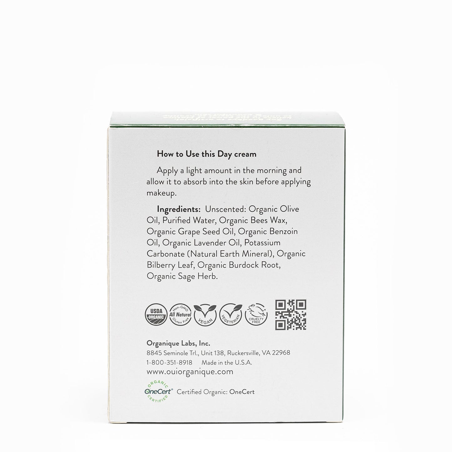 Certified Organic Rejuvenating Day Cream burdock Root|Detoxify |Brighten|