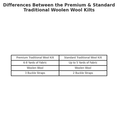 Traditional Kilt - Premium Wool, Black Watch