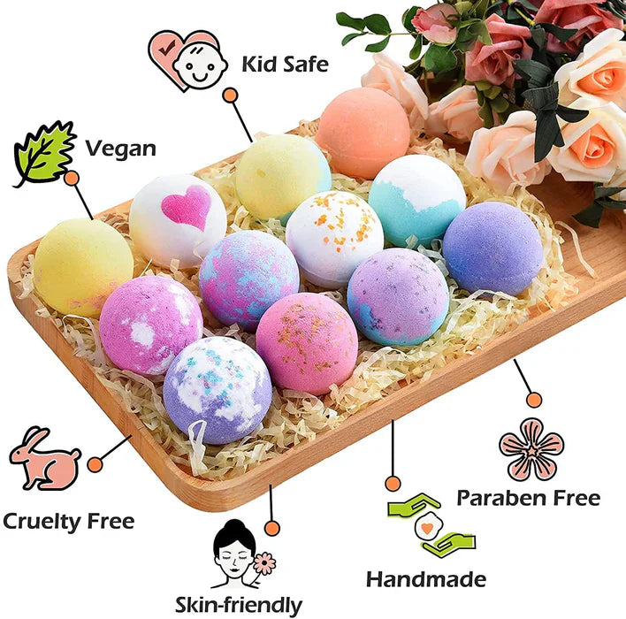 HOMASY Natural & Handmade Bath Bomb Gift Set
