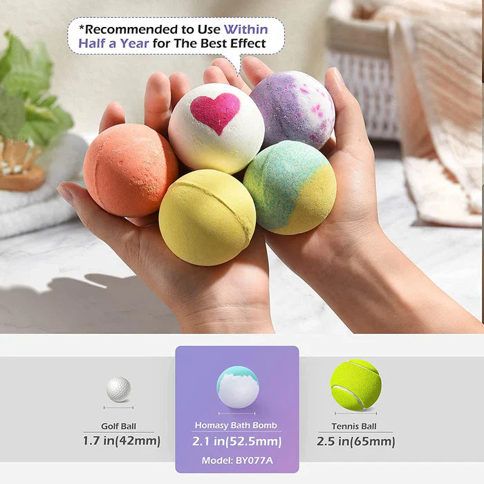 HOMASY Natural & Handmade Bath Bomb Gift Set