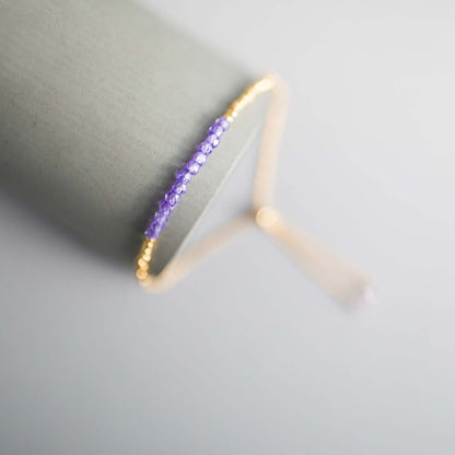 Stick Pearl & Amethyst Bracelet Set