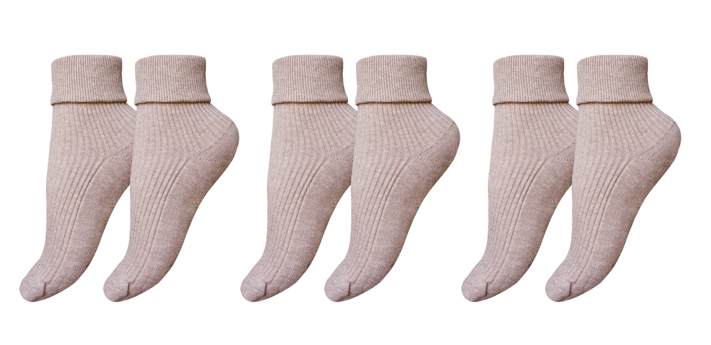 tittimitti®100% Organic Combed Cotton Luxury Women's Socks 3-Pack. Made in Italy.