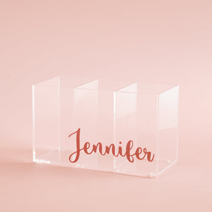 3 Compartment Pen Holder