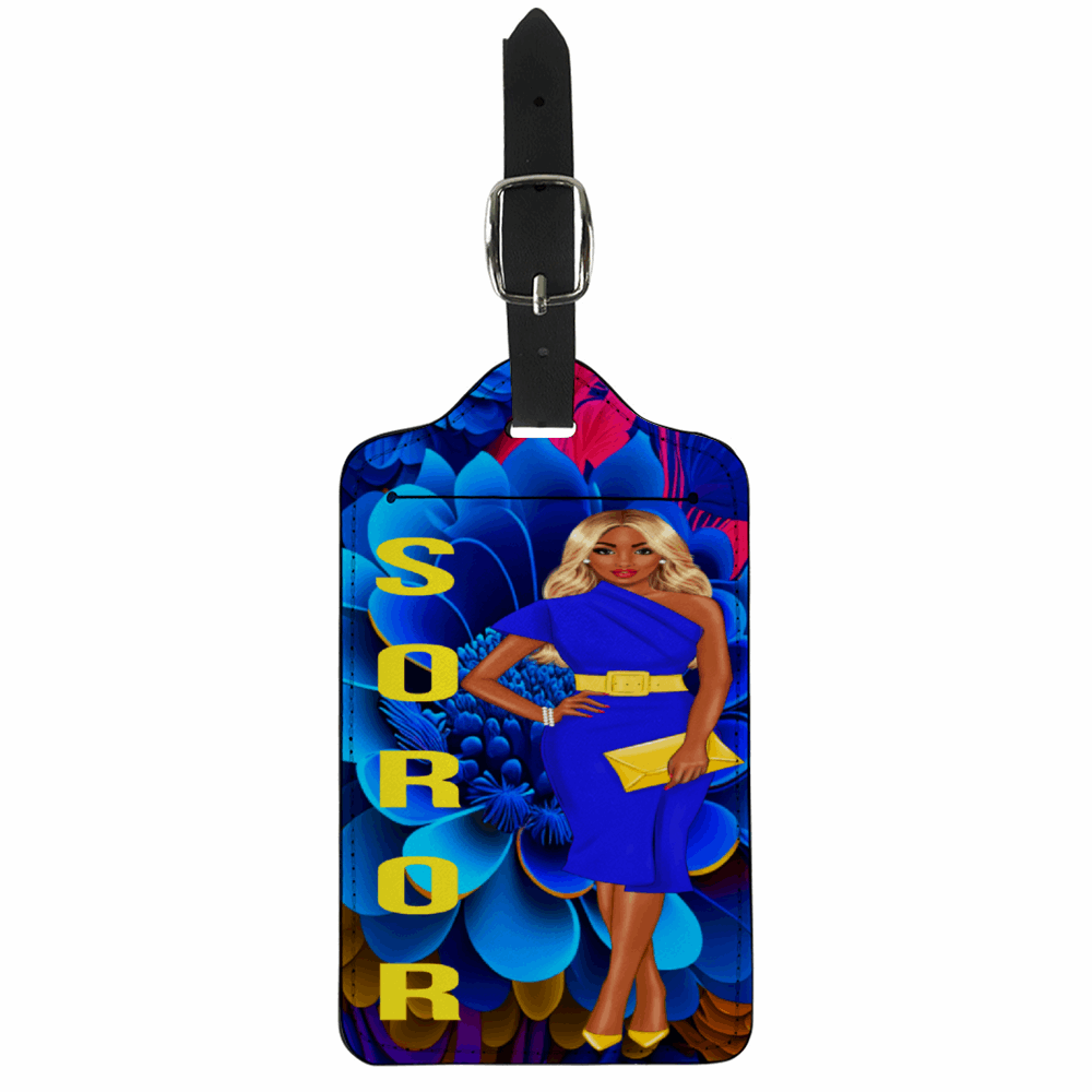 "Embrace Sisterhood in Style with the Exquisite Blue & Gold Sorority Collection: SGRHO Luggage and Duffel Bags"