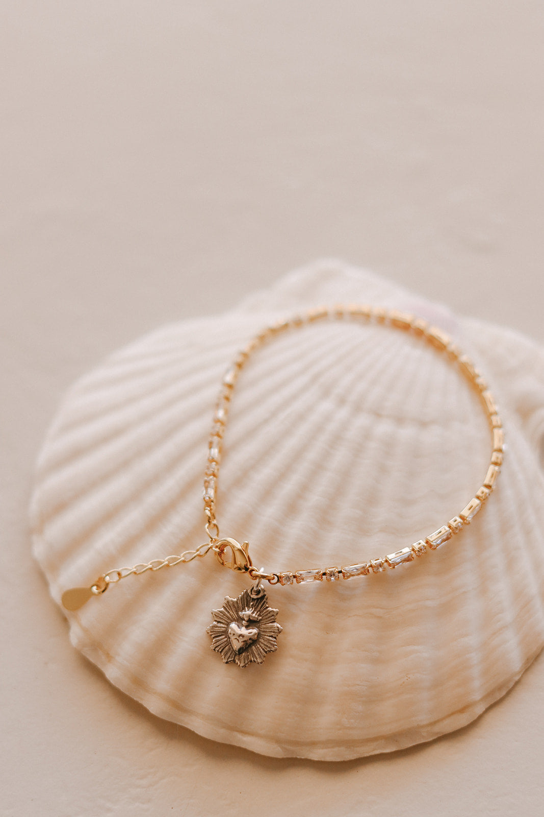 Sacred Heart Tennis Bracelet -Two-Tone