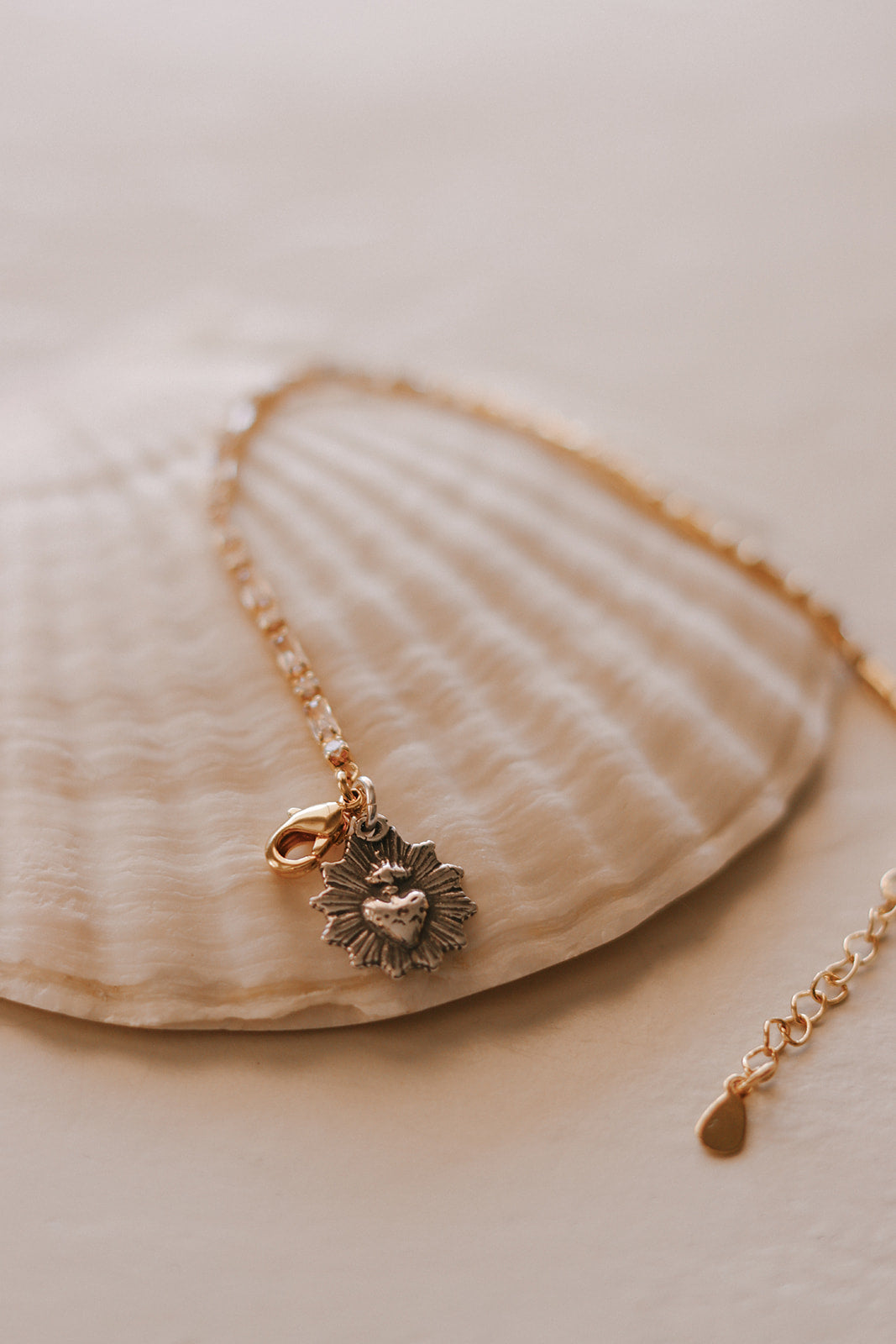 Sacred Heart Tennis Bracelet -Two-Tone