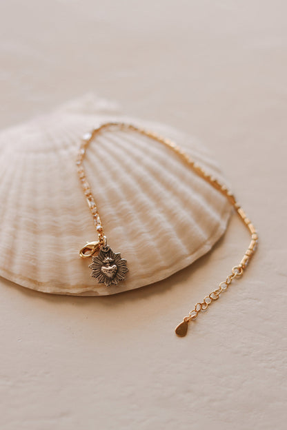 Sacred Heart Tennis Bracelet -Two-Tone